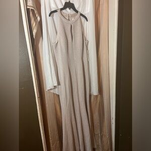 Beautiful gold sequin dress full length Elija J NWT